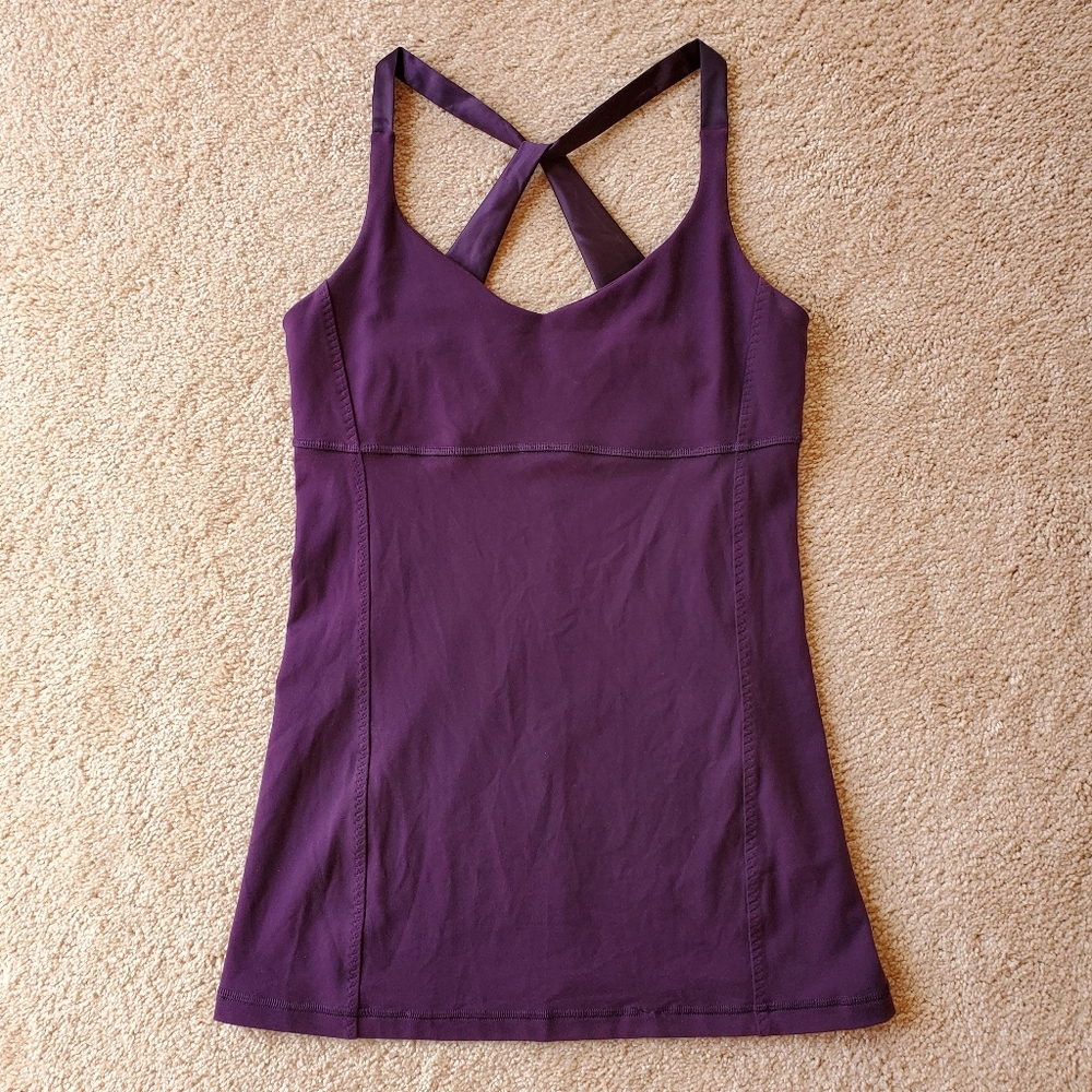 Lululemon Practice Daily tank 8 - deep zinfandel